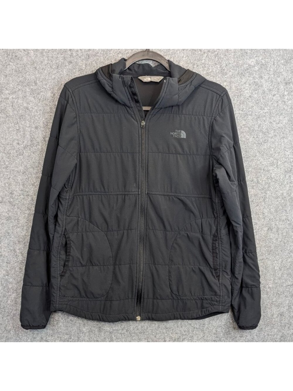 The North Face Women’s Full Zip Hooded Jacket Gray Black Size Medium NF0A339H